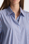 Camicia oversize azzurro fantasia donna Marsēm - 4