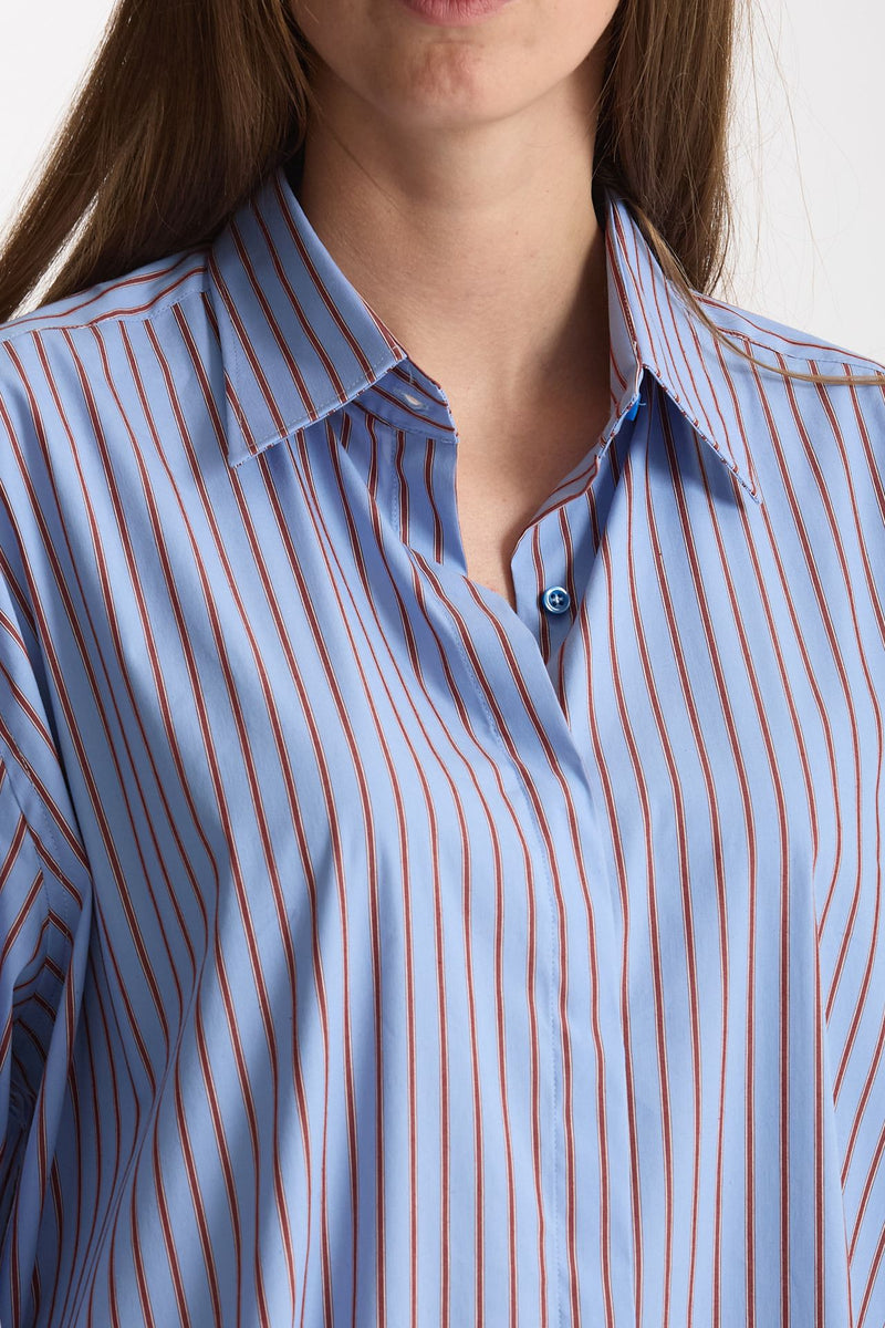 Camicia oversize azzurro fantasia donna Marsēm - 4
