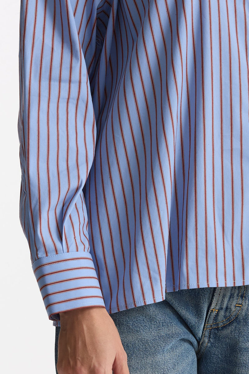 Camicia oversize azzurro fantasia donna Marsēm - 5