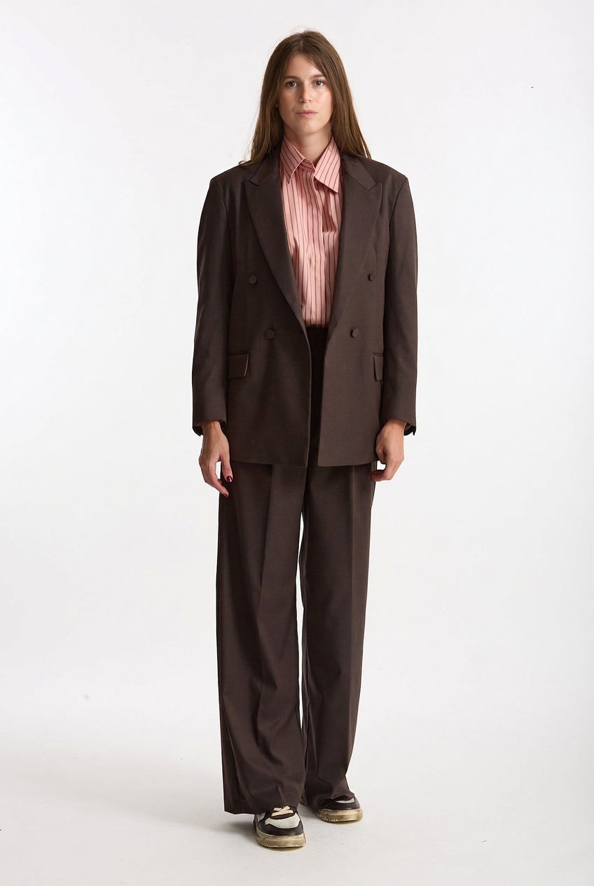 Tailleur giacca doppiopetto marrone donna Marsēm - 1