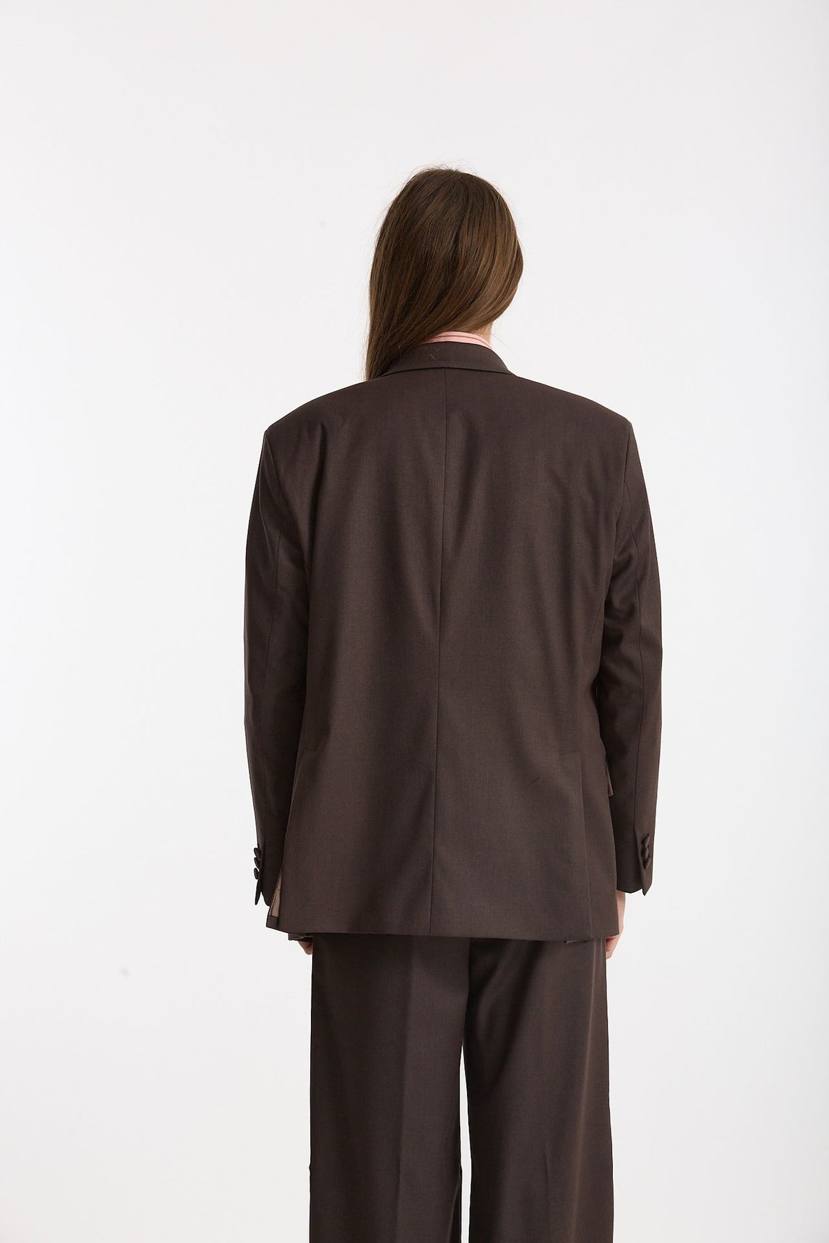 Tailleur giacca doppiopetto marrone donna Marsēm - 3