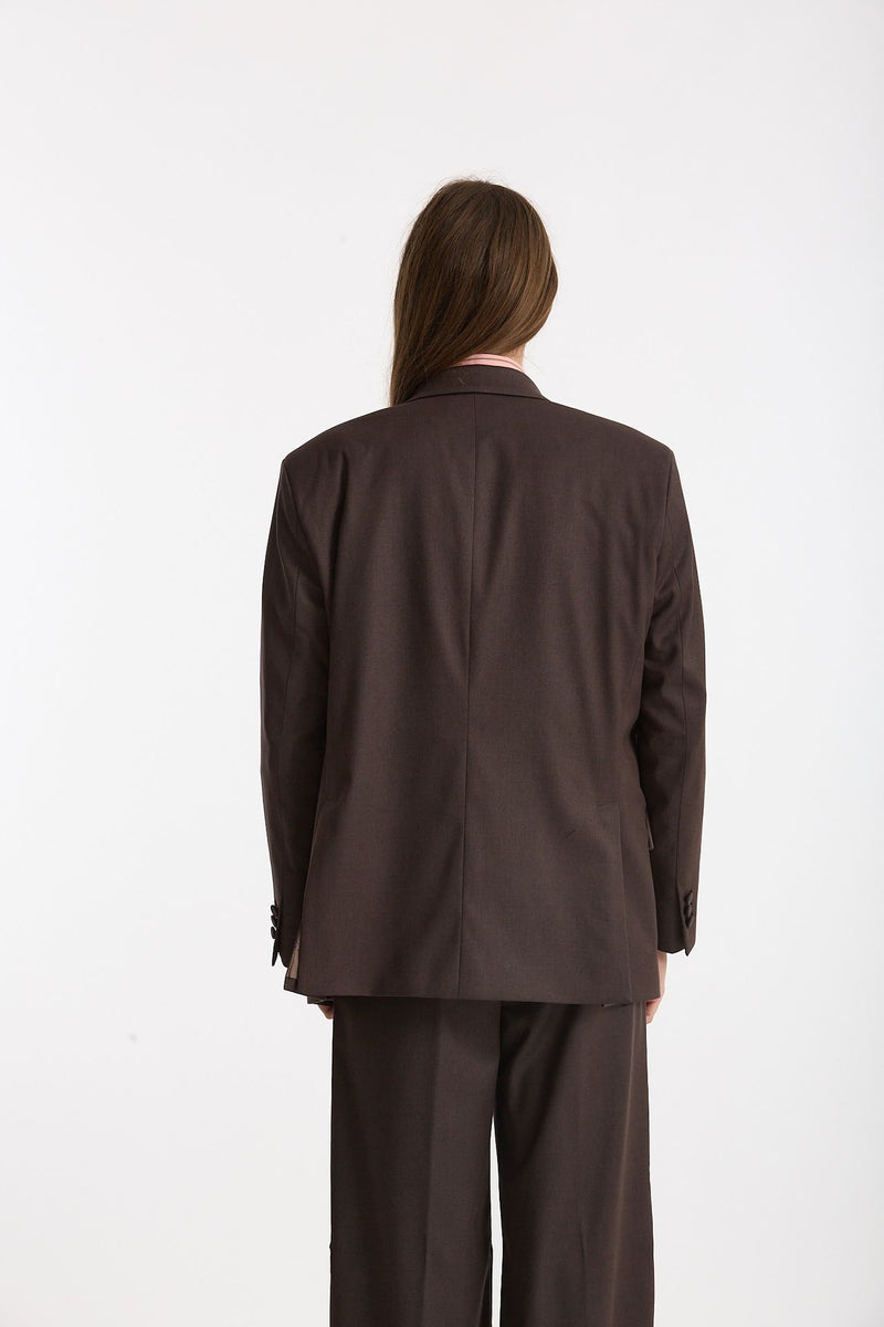 Tailleur giacca doppiopetto marrone donna Marsēm - 3