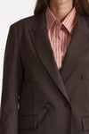 Tailleur giacca doppiopetto marrone donna Marsēm - 5