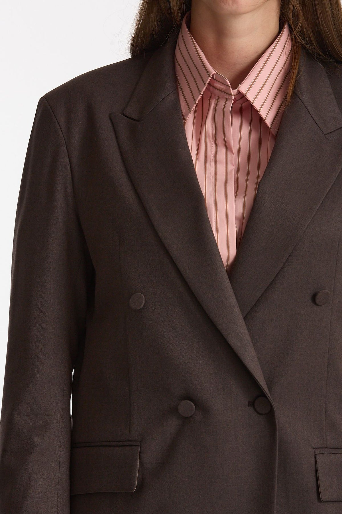 Tailleur giacca doppiopetto marrone donna Marsēm - 5