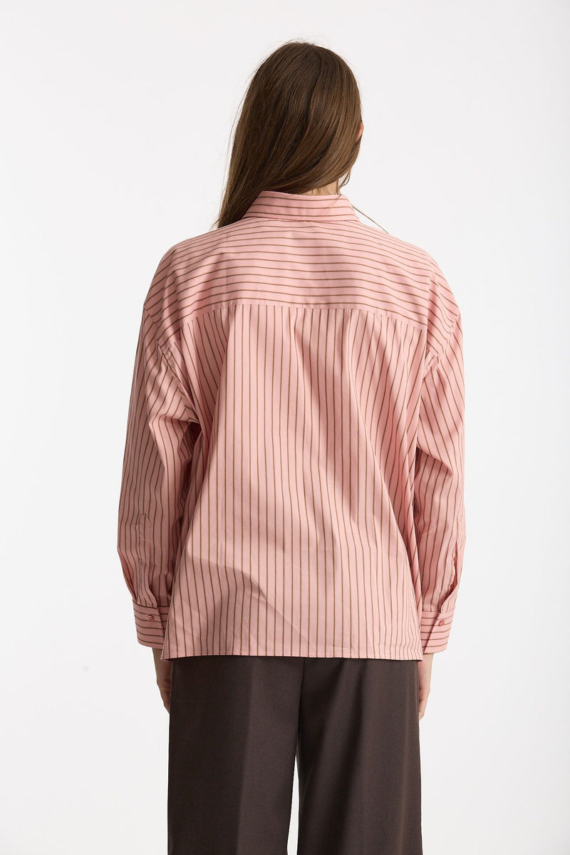 Camicia oversize rosa donna Marsēm - 2