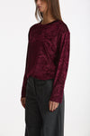 Maglia semitrasparente bordeaux donna Marsēm - 2