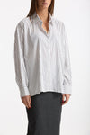 Camicia oversize bianco e nero donna Marsēm - 1