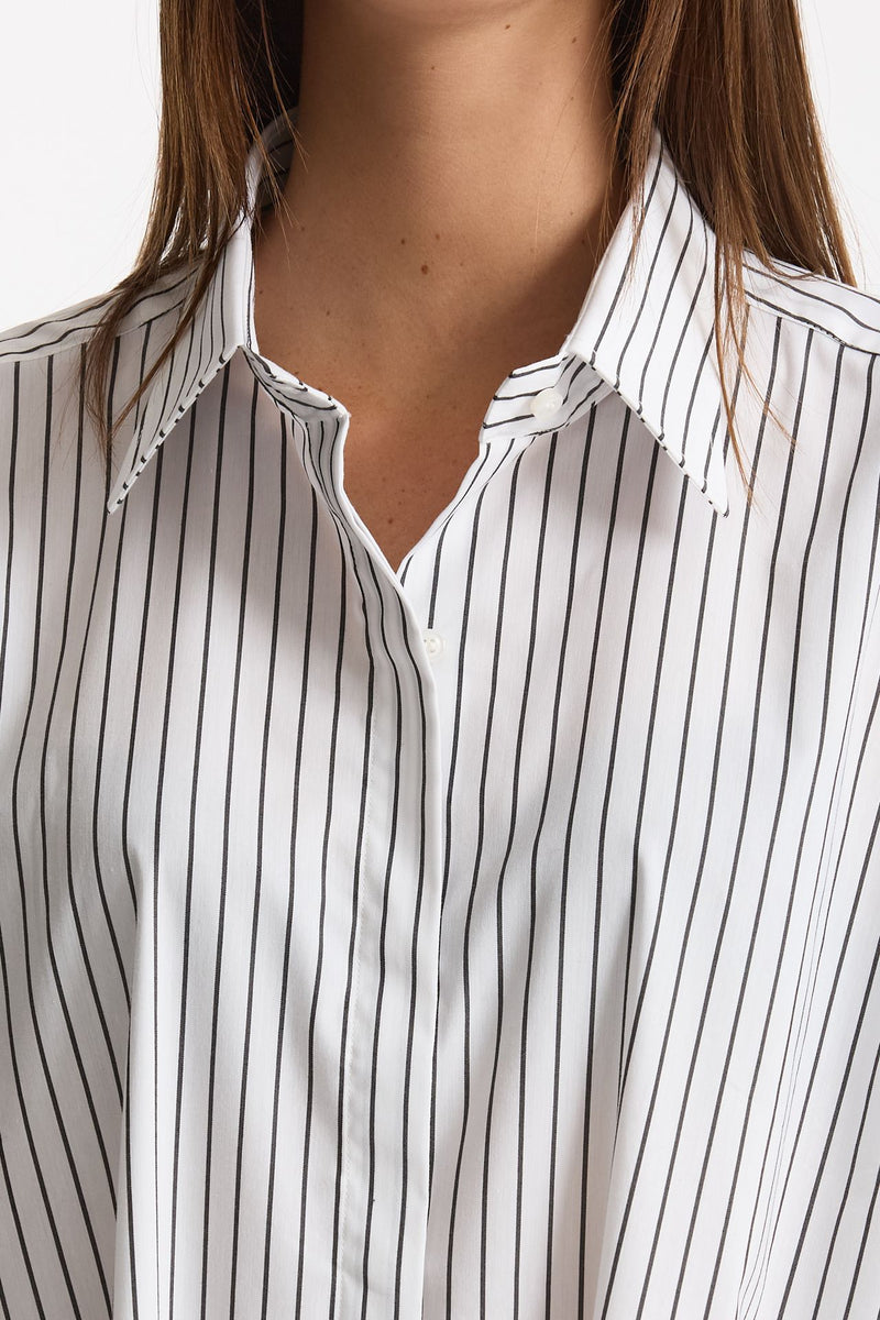 Camicia oversize bianco e nero donna Marsēm - 5
