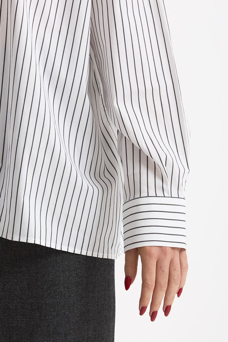 Camicia oversize bianco e nero donna Marsēm - 6