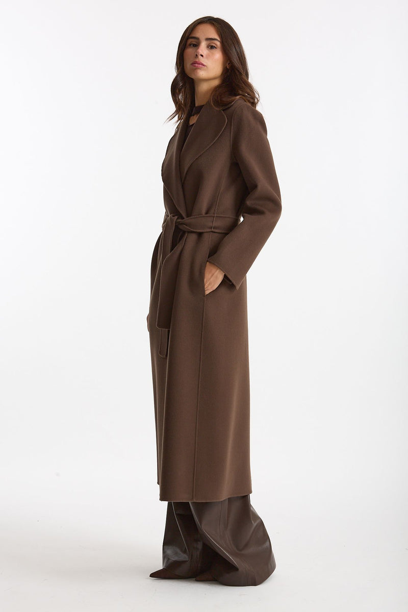 Cappotto POLDO lungo a vestaglia marrone donna Max mara s - 1