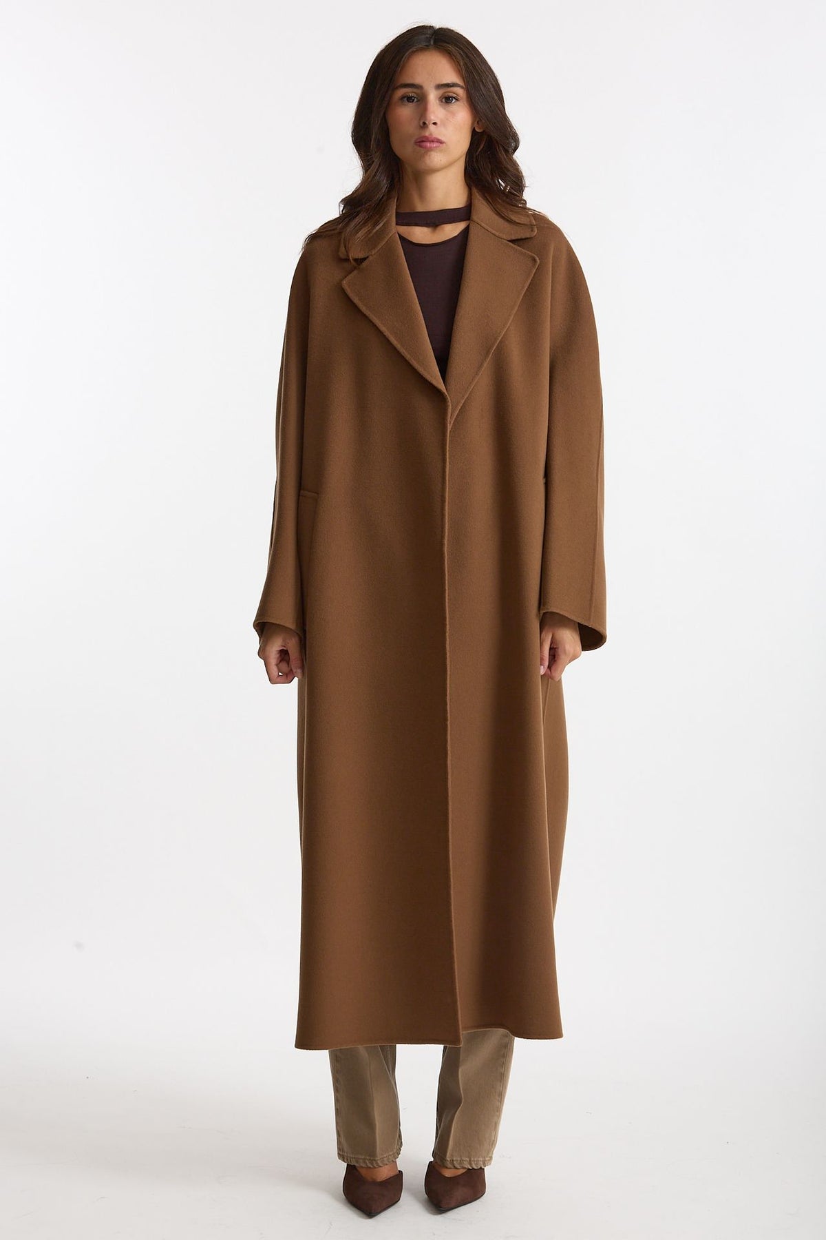 Cappotto PENELOPE lungo a vestaglia in lana cammello donna Max mara s - 3