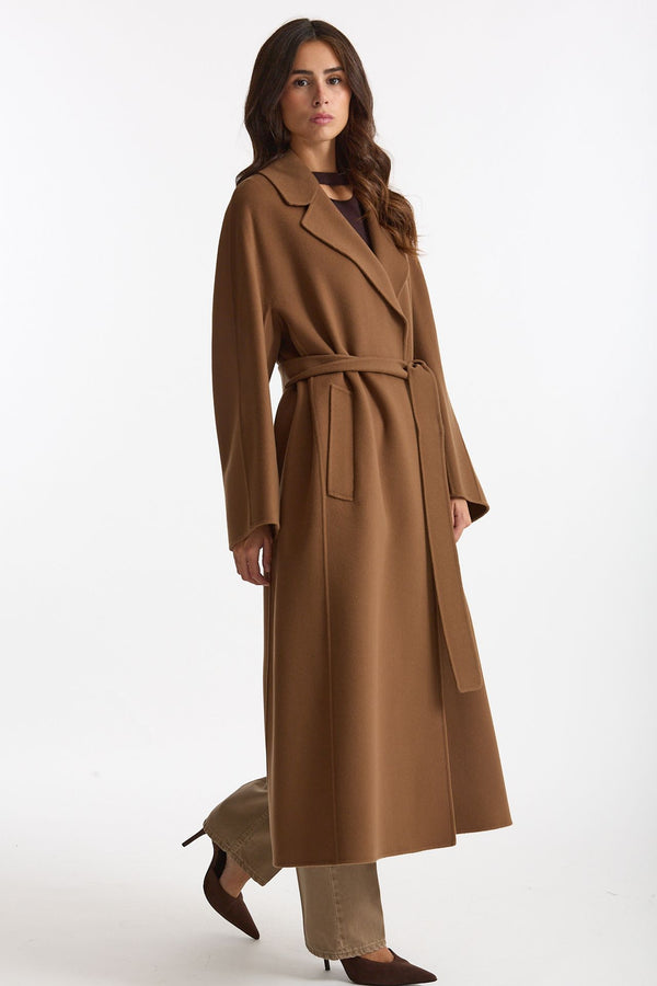 Cappotto PENELOPE lungo a vestaglia in lana cammello donna Max mara s