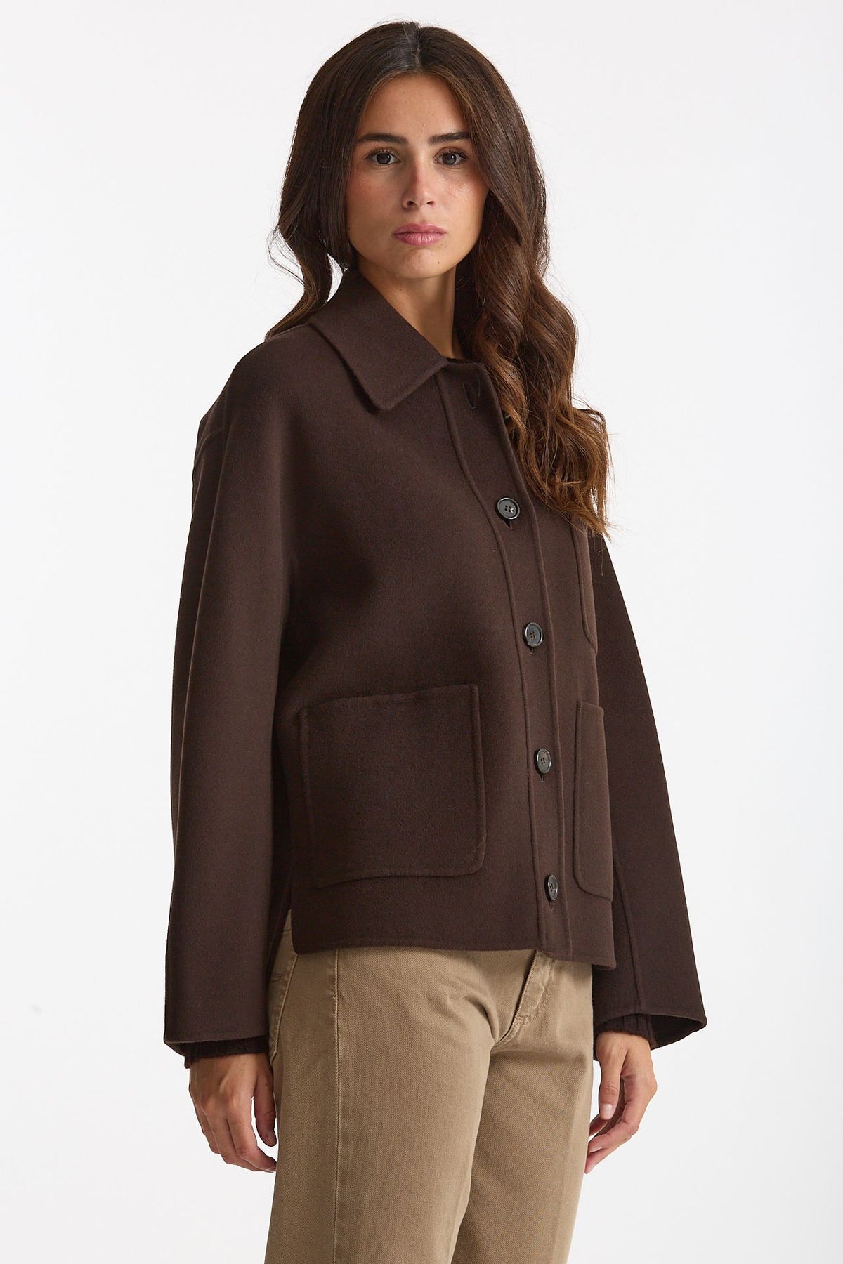 Giacca CLOE in drap di pura lana testa moro donna Max mara s - 1