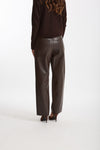 Pantalone regular in eco pelle SOSPIRO marrone donna Max mara s - 3