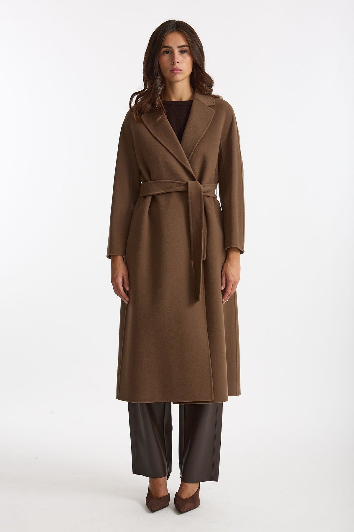 Cappotto ESTURIA midi a vestaglia fango donna Max mara s - 1