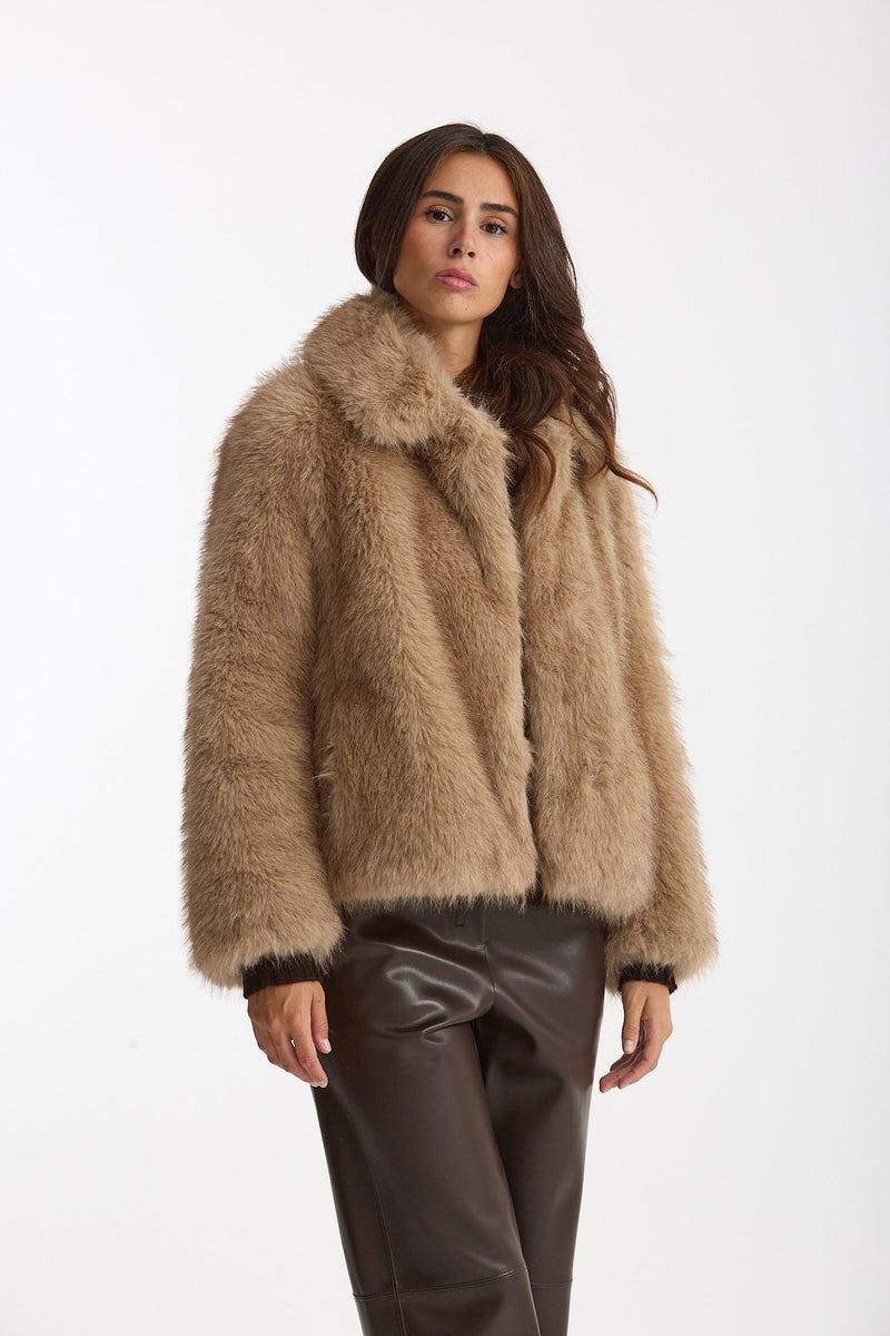 Eco pelliccia MALCE beige donna Max mara s - 4