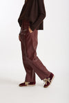 Pantalone regular in eco pelle SOSPIRO bordeaux donna Max mara s - 1