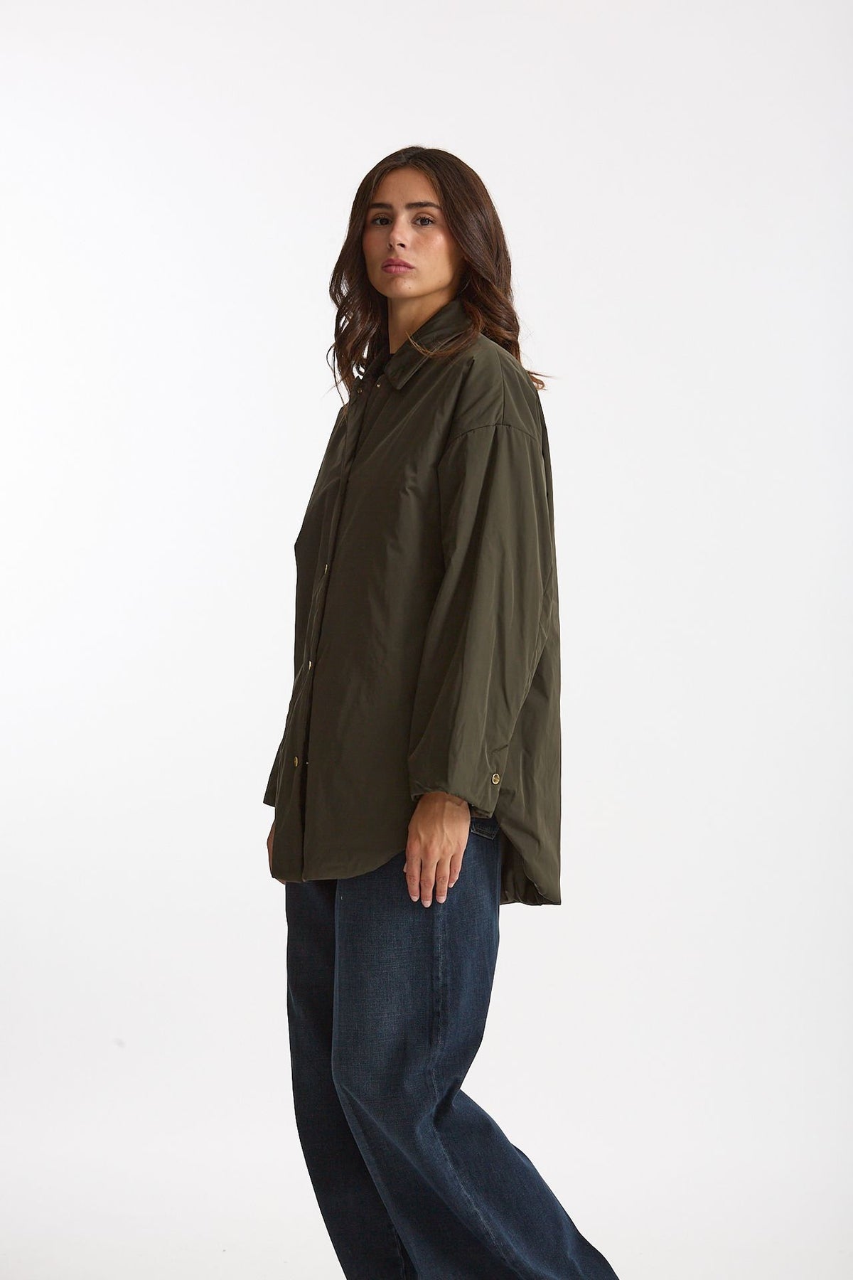 Giubbino CARLOTTA reversibile verde kaki donna Max mara s - 3