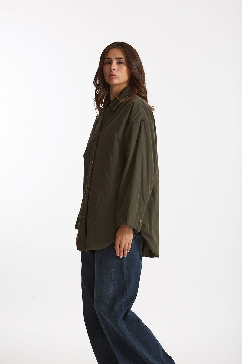 Giubbino CARLOTTA reversibile verde kaki donna Max mara s - 3