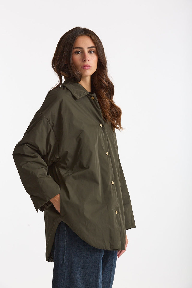 Giubbino CARLOTTA reversibile verde kaki donna Max mara s - 1