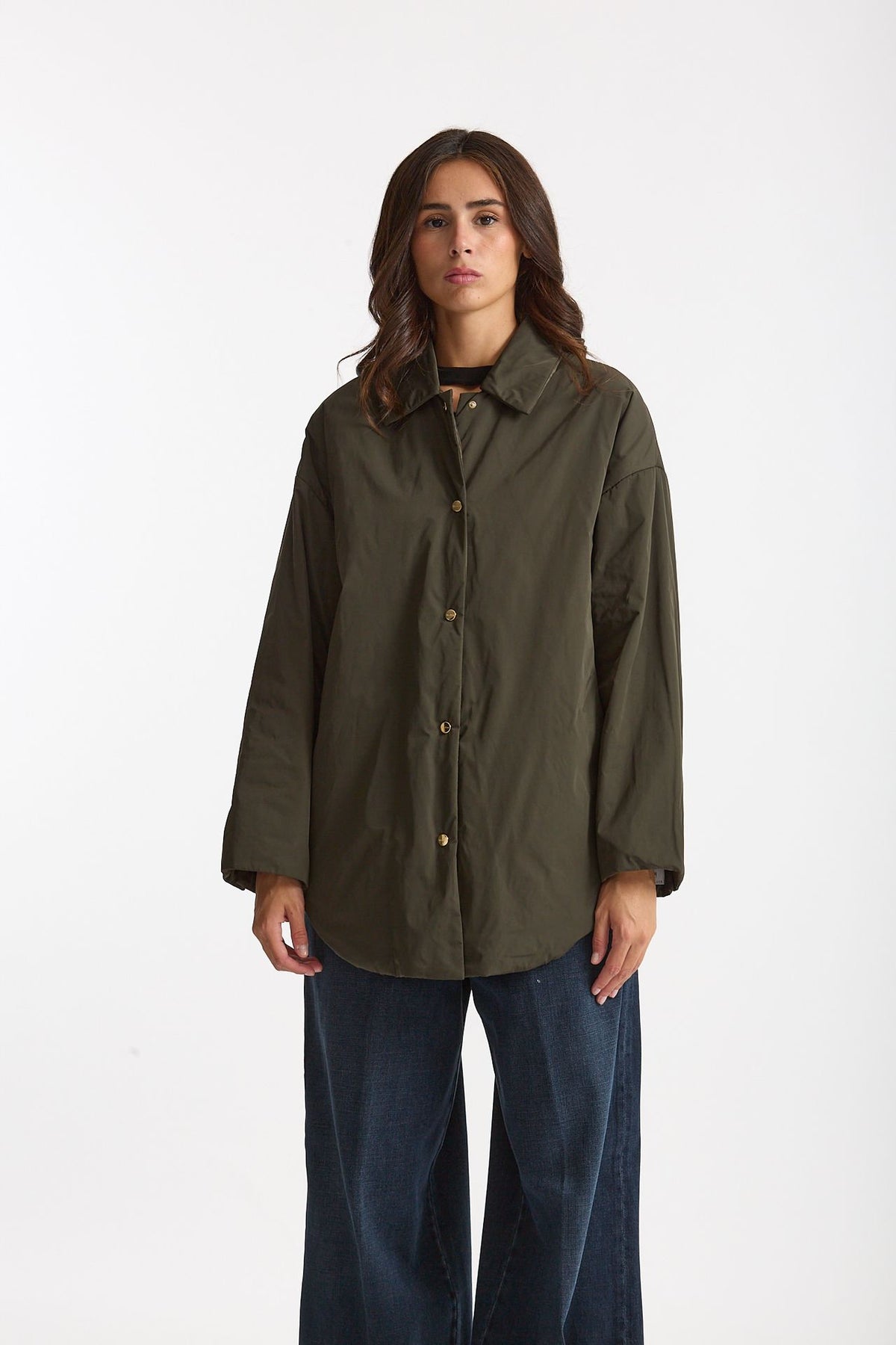 Giubbino CARLOTTA reversibile verde kaki donna Max mara s - 2