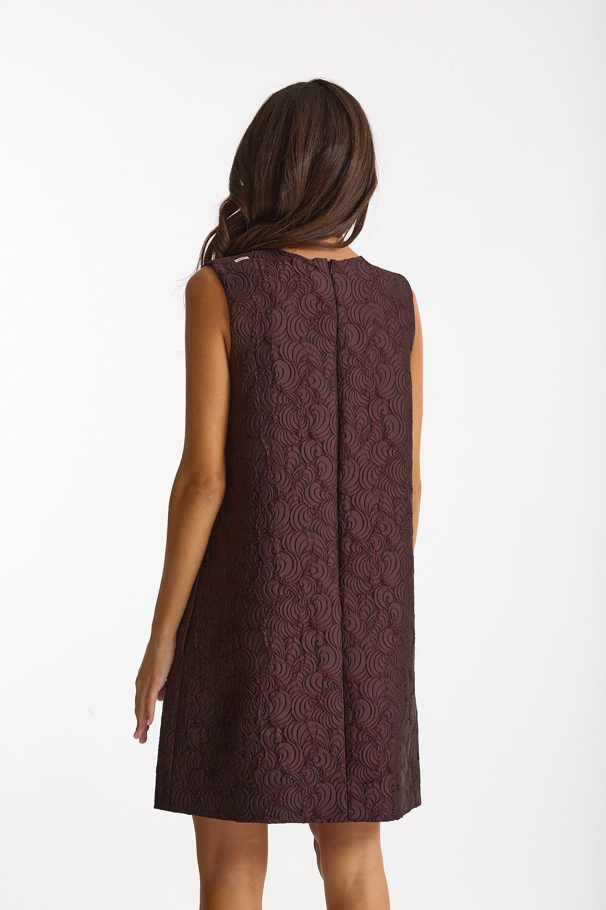 Abito jacquard VICOLO in misto cotone bordeaux donna Max mara s - 3