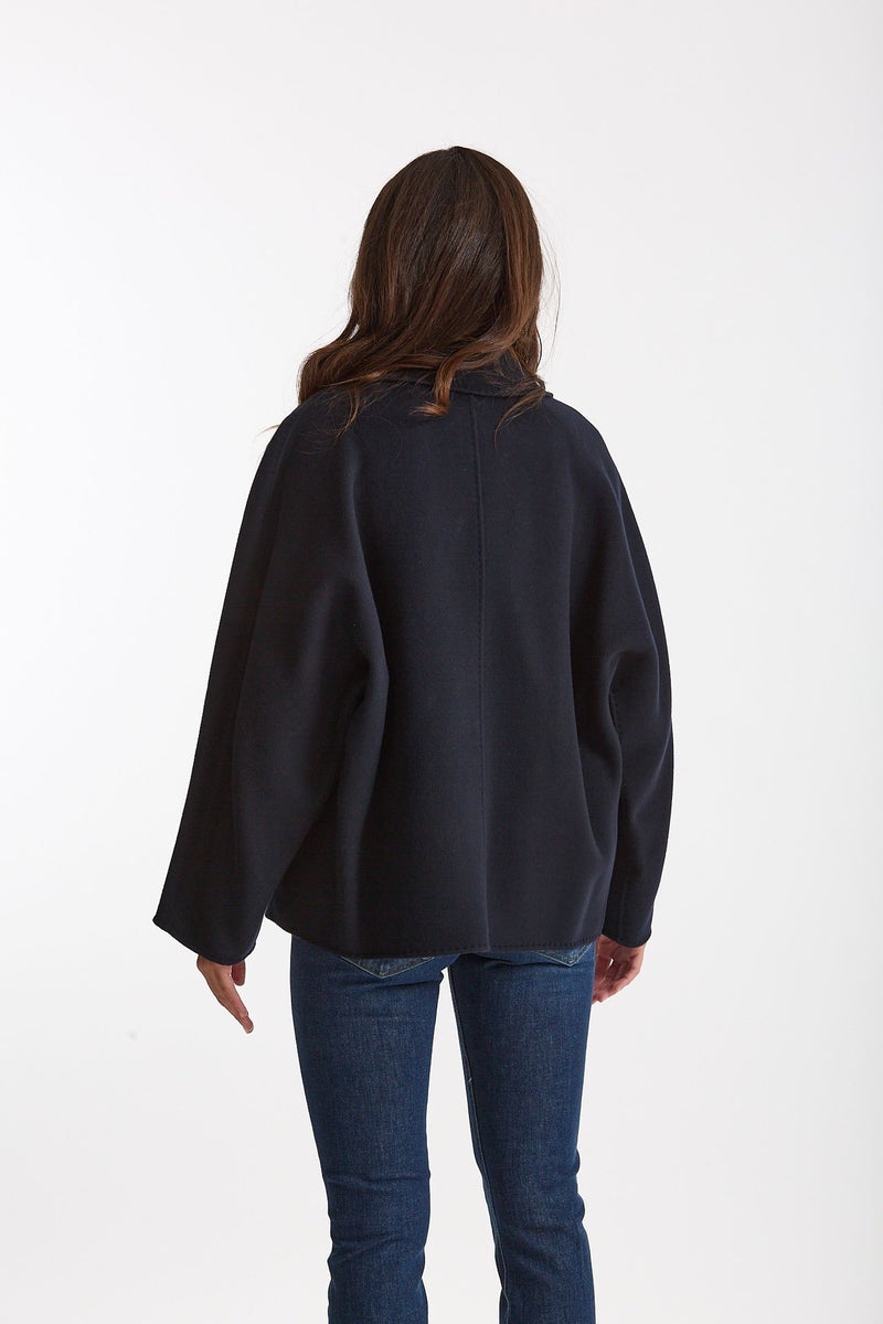 Caban ADELE in drap di lana blu donna Max mara s - 5