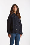 Caban ADELE in drap di lana blu donna Max mara s - 1