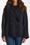 Caban ADELE in drap di lana blu donna Max mara s - 2