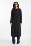 Cappotto POLDO lungo a vestaglia blu donna Max mara s - 4