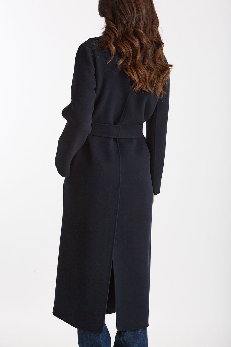 Cappotto POLDO lungo a vestaglia blu donna Max mara s - 2
