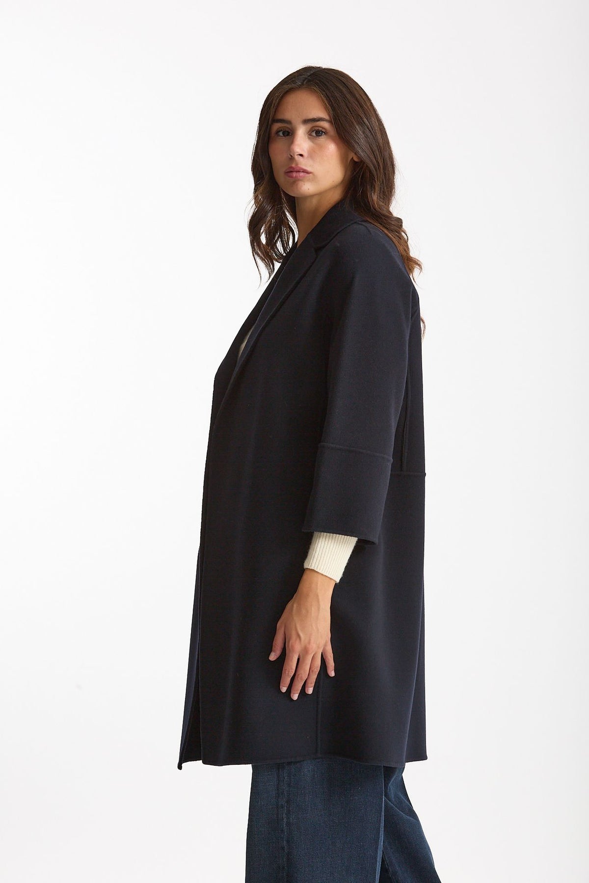 Cappotto midi ARONA in drap di lana blu donna Max mara s - 3