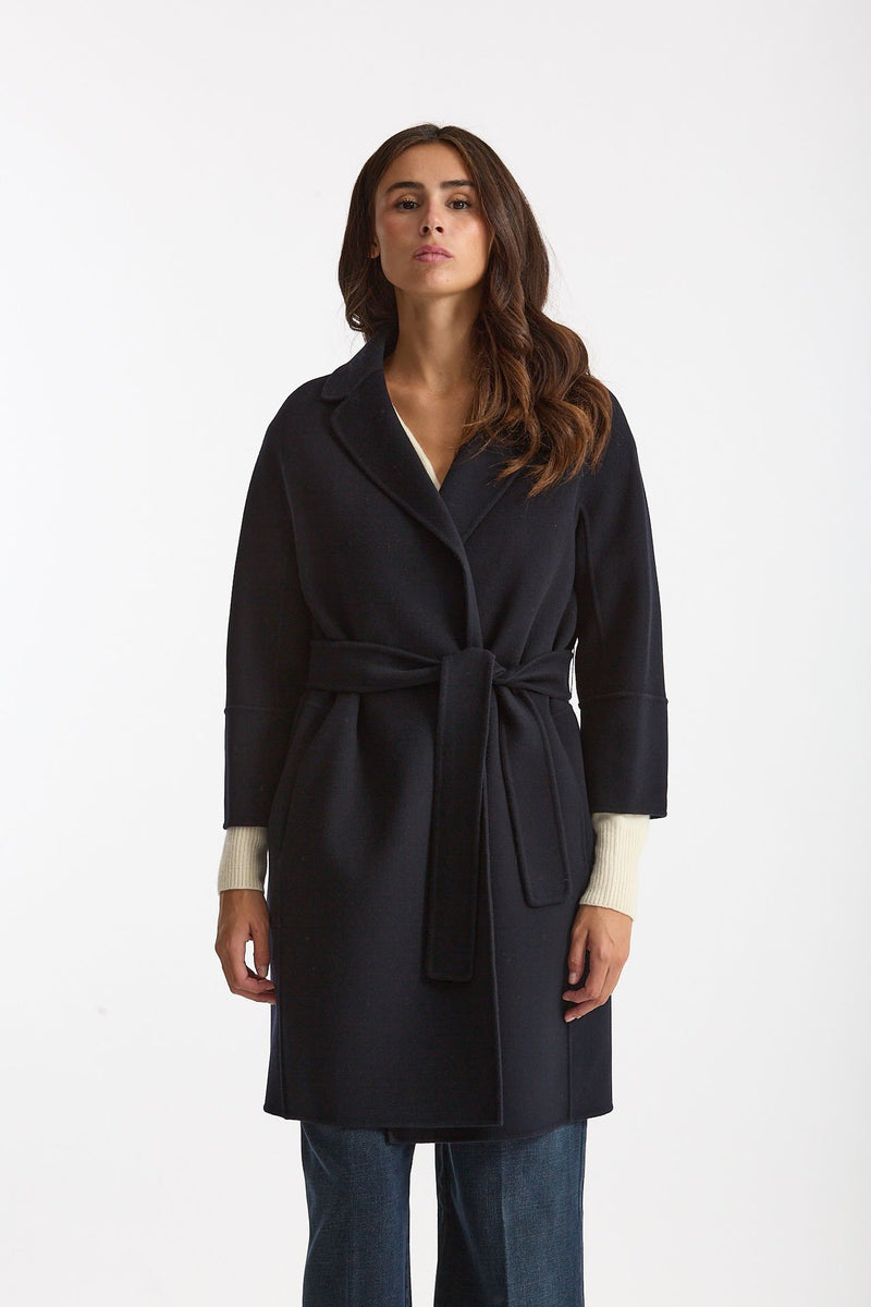 Cappotto midi ARONA in drap di lana blu donna Max mara s - 1