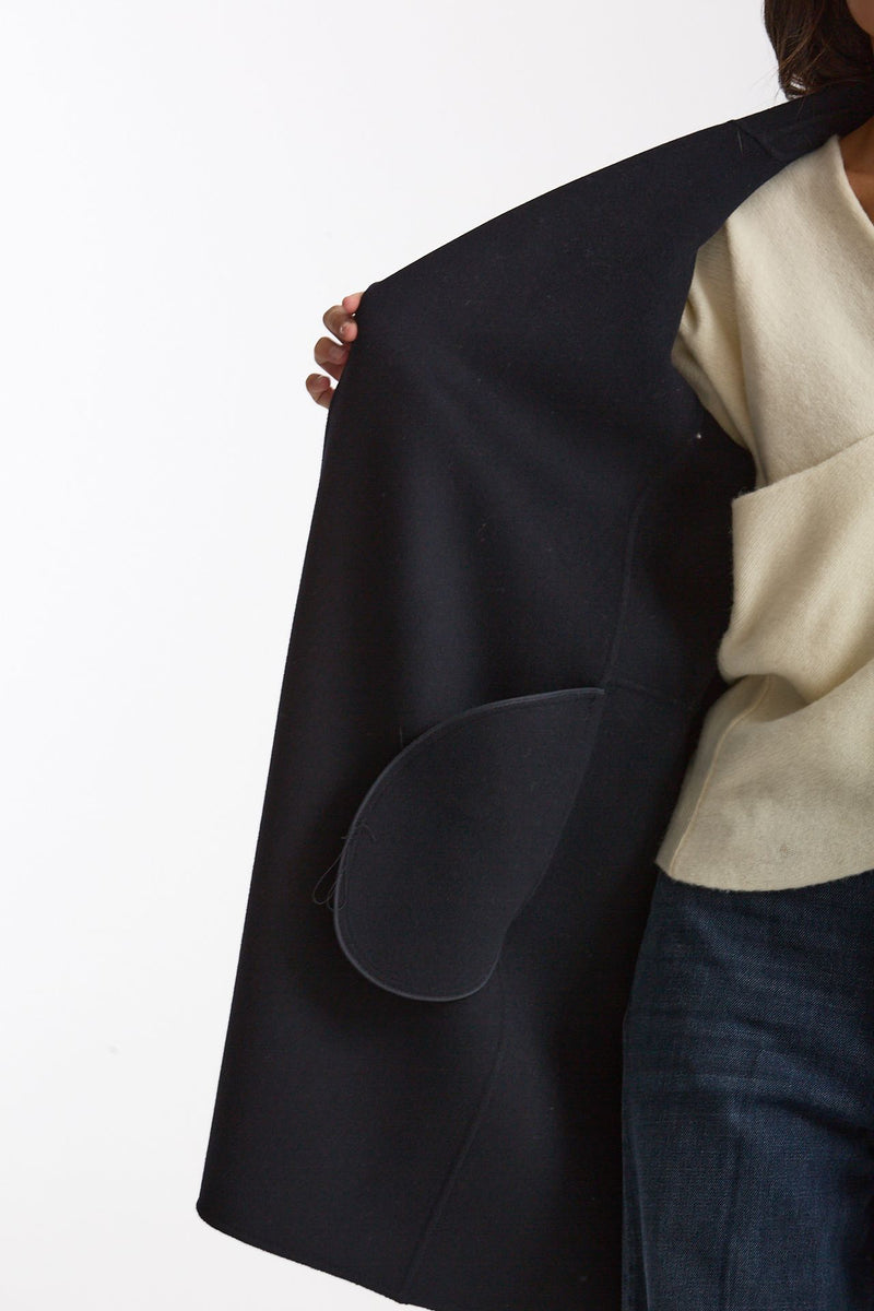 Cappotto midi ARONA in drap di lana blu donna Max mara s - 7