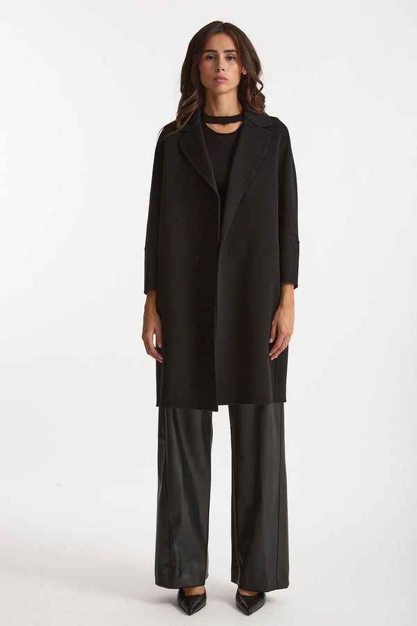 Cappotto midi ARONA in drap di lana nero donna Max mara s