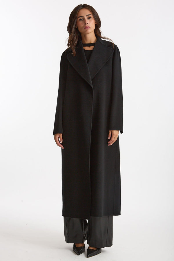 Cappotto lungo a vestaglia PAOLA nero donna Max mara s