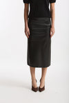 Gonna midi ecopelle CRISMA nero donna Max mara s - 1