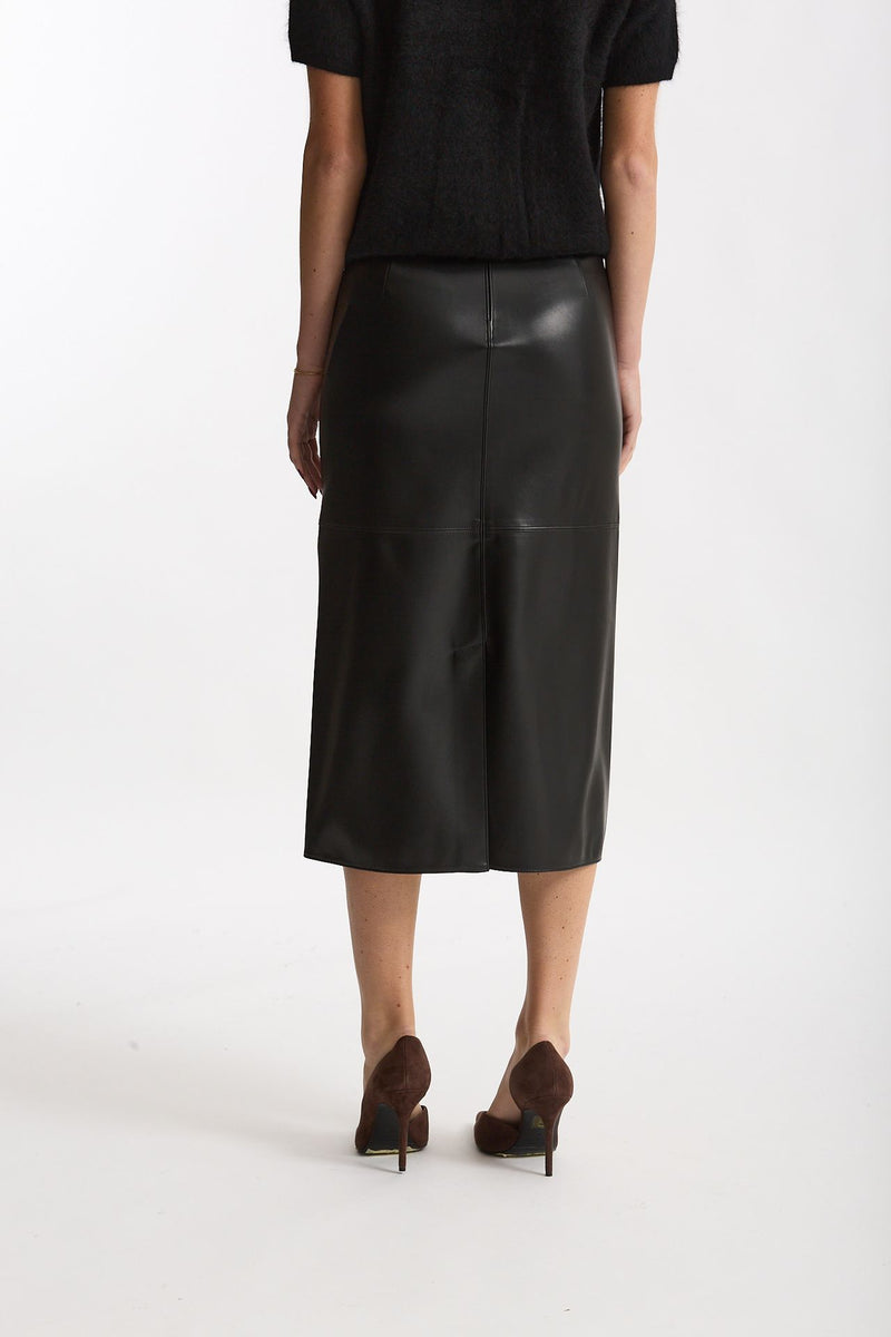 Gonna midi ecopelle CRISMA nero donna Max mara s - 2