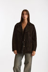 Blazer in suede testa moro donna Mono - 1