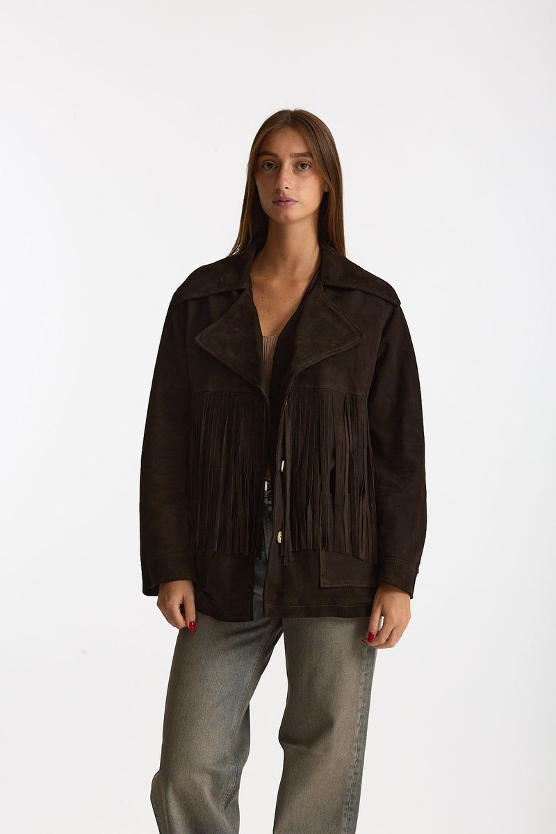 Blazer in suede testa moro donna Mono - 1