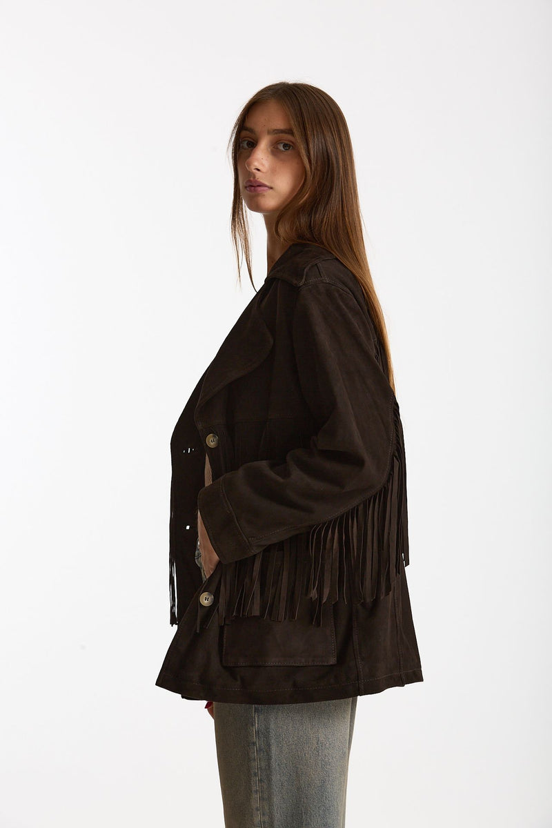 Blazer in suede testa moro donna Mono - 3
