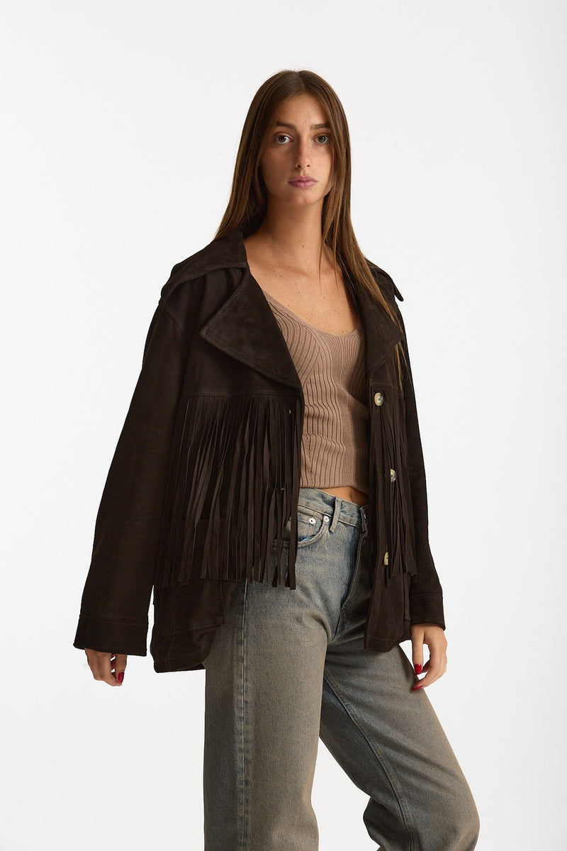 Blazer in suede testa moro donna Mono - 2