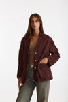 Blazer in suede burgundi donna Mono - 1