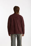 Blazer in suede burgundi donna Mono - 4