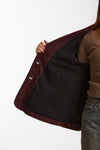 Blazer in suede burgundi donna Mono - 5