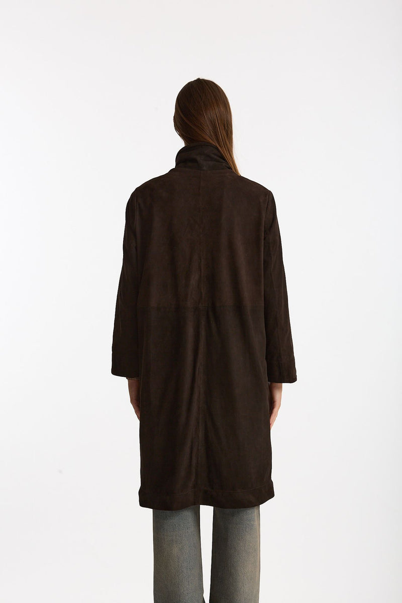 Soprabito in suede testa moro donna Mono - 4