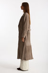 Soprabito in suede tortora donna Mono - 3
