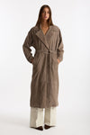 Soprabito in suede tortora donna Mono - 6