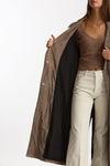 Soprabito in suede tortora donna Mono - 7