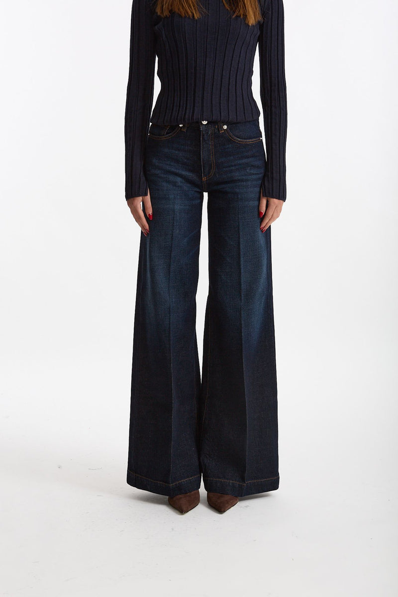 Jeans palazzo NADIA lavaggio scuro donna Nine in the morning - 1